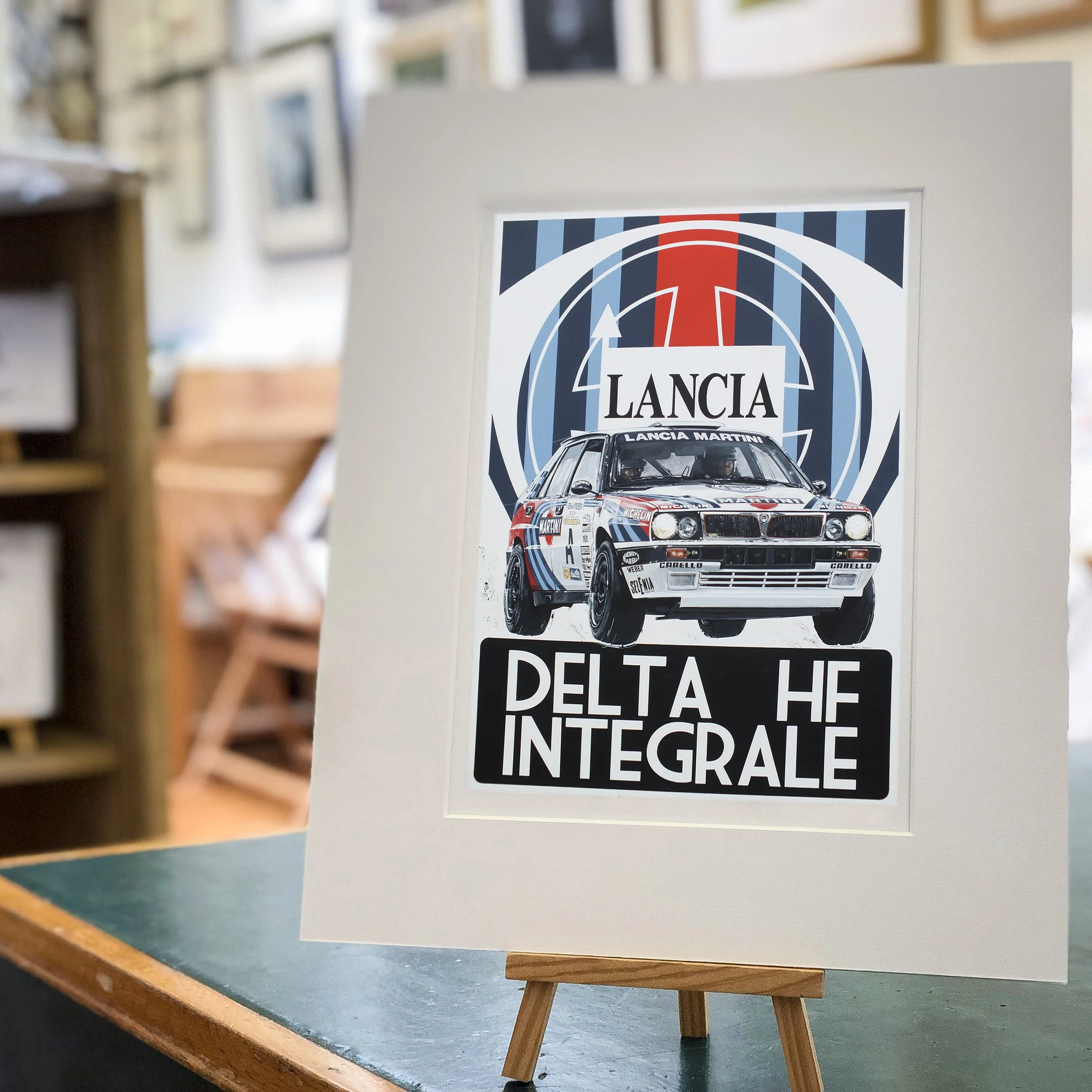 Stunning limited edition reproduction print of the great Lancia